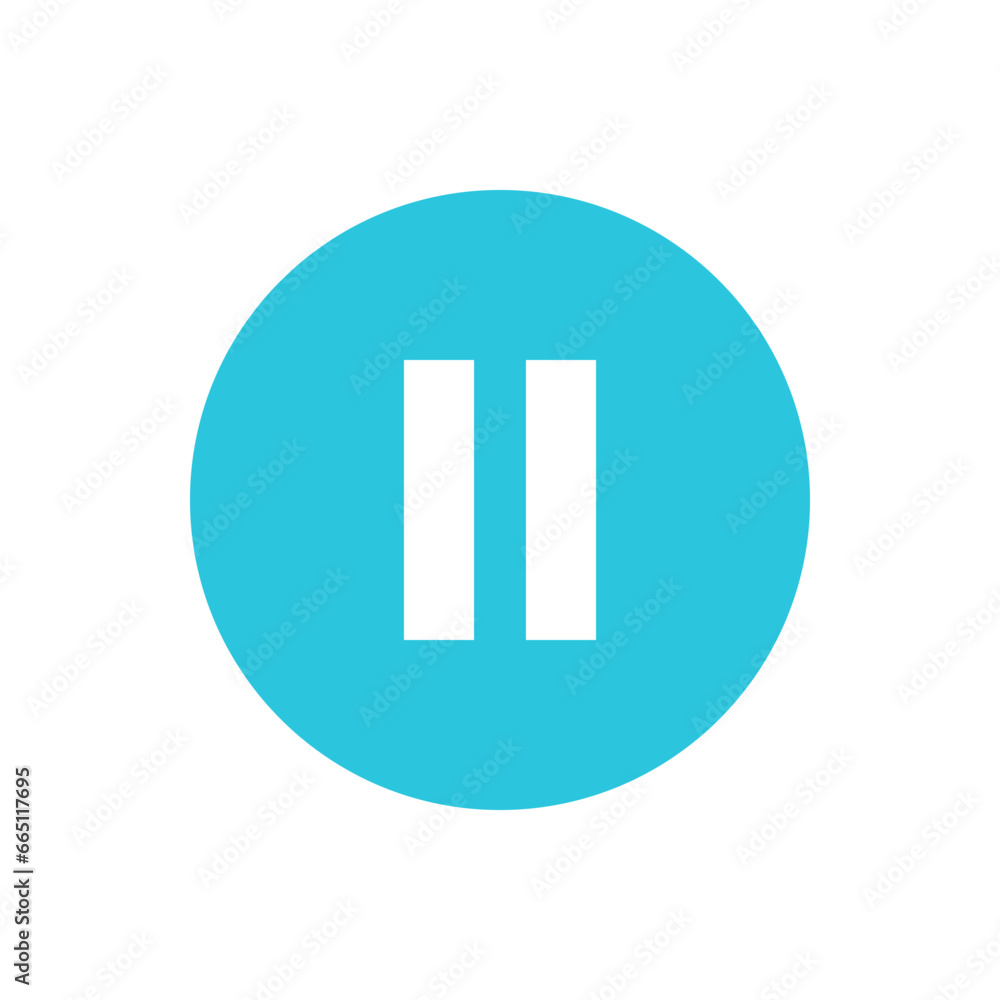 Symbol Pausa, pause icon button. From blue icon set. Symbol Pausa, pause icon button. From blue icon set.