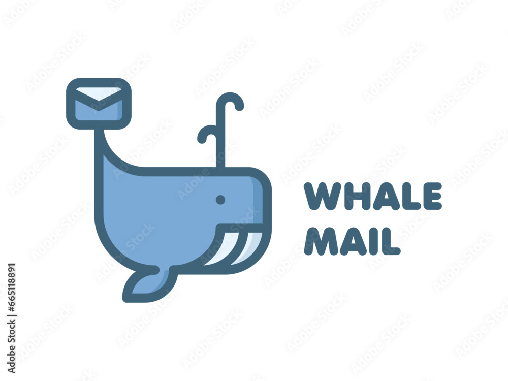 whale mail, logo whale mail, logo