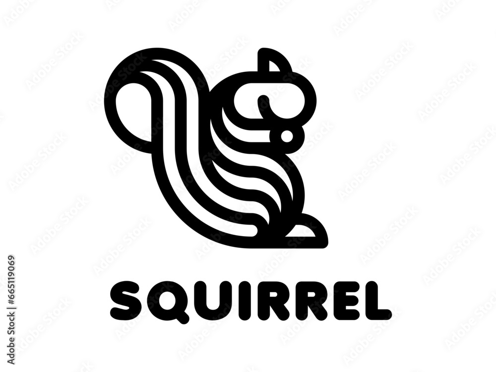 Fototapeta premium squirrel logo