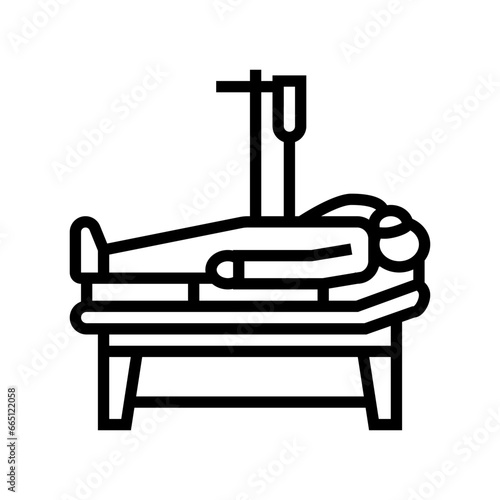 resuscitation ambulance line icon vector. resuscitation ambulance sign. isolated contour symbol black illustration