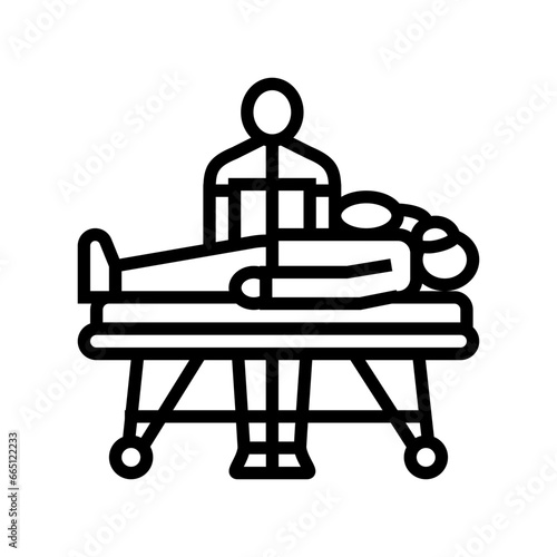 resuscitation efforts line icon vector. resuscitation efforts sign. isolated contour symbol black illustration
