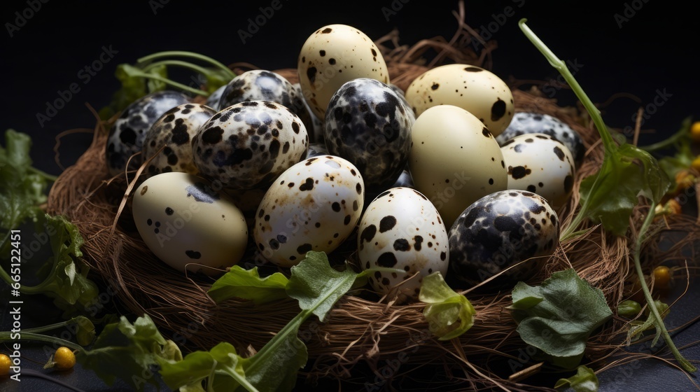 Obraz premium quail eggs.