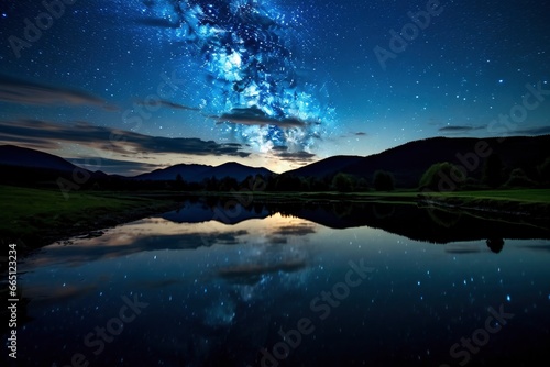 Milky Way Reflected on Lake. © Emran