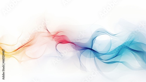 multi-colored smoke on a white background.