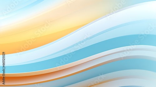Wavy lines on abstract backgorund with yellow and light blue colors