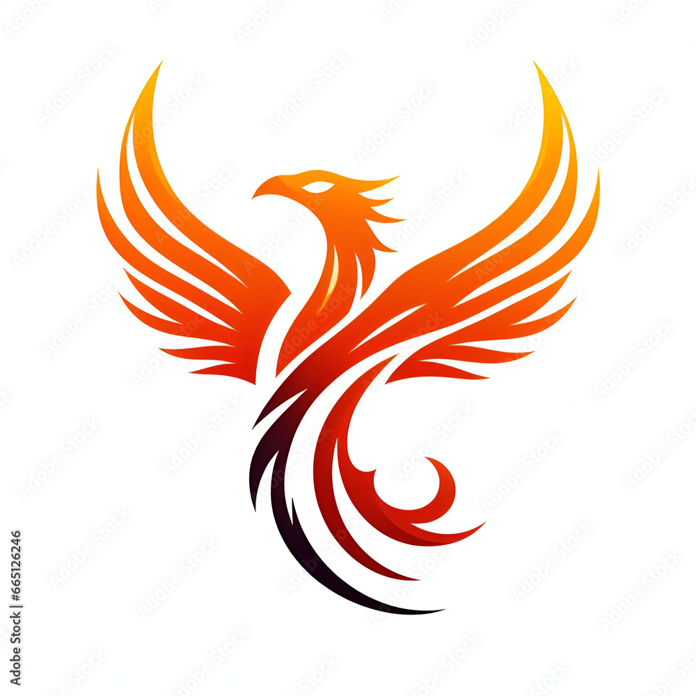 Fototapeta premium Phoenix logo isolated on white background 