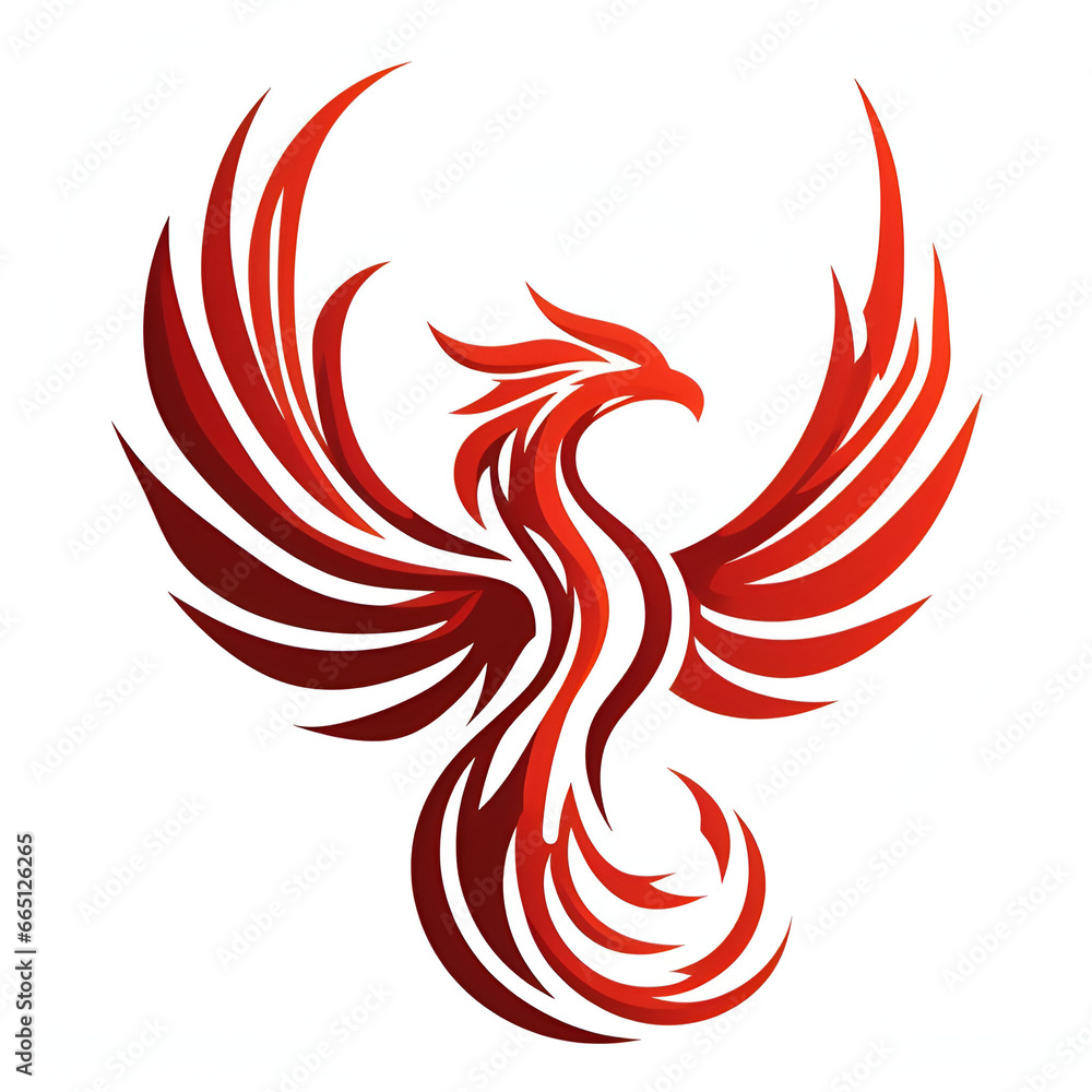 Fototapeta premium Phoenix logo isolated on white background 