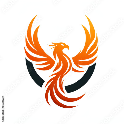 Phoenix logo isolated on white background 