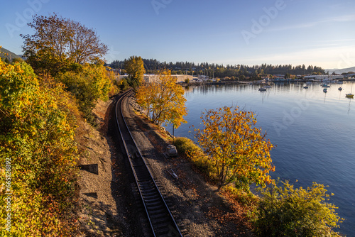 railway in the autumn