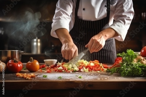 Master chef cook man hands precisely cooking dressing preparing tasty fresh delicious mouthwatering gourmet dish food on plate to customers 5-star michelin restaurant kitchen detailed artwork spices
