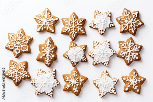 christmas cookies on a white background