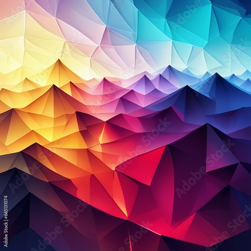 Abstract 2D geometric colorful background