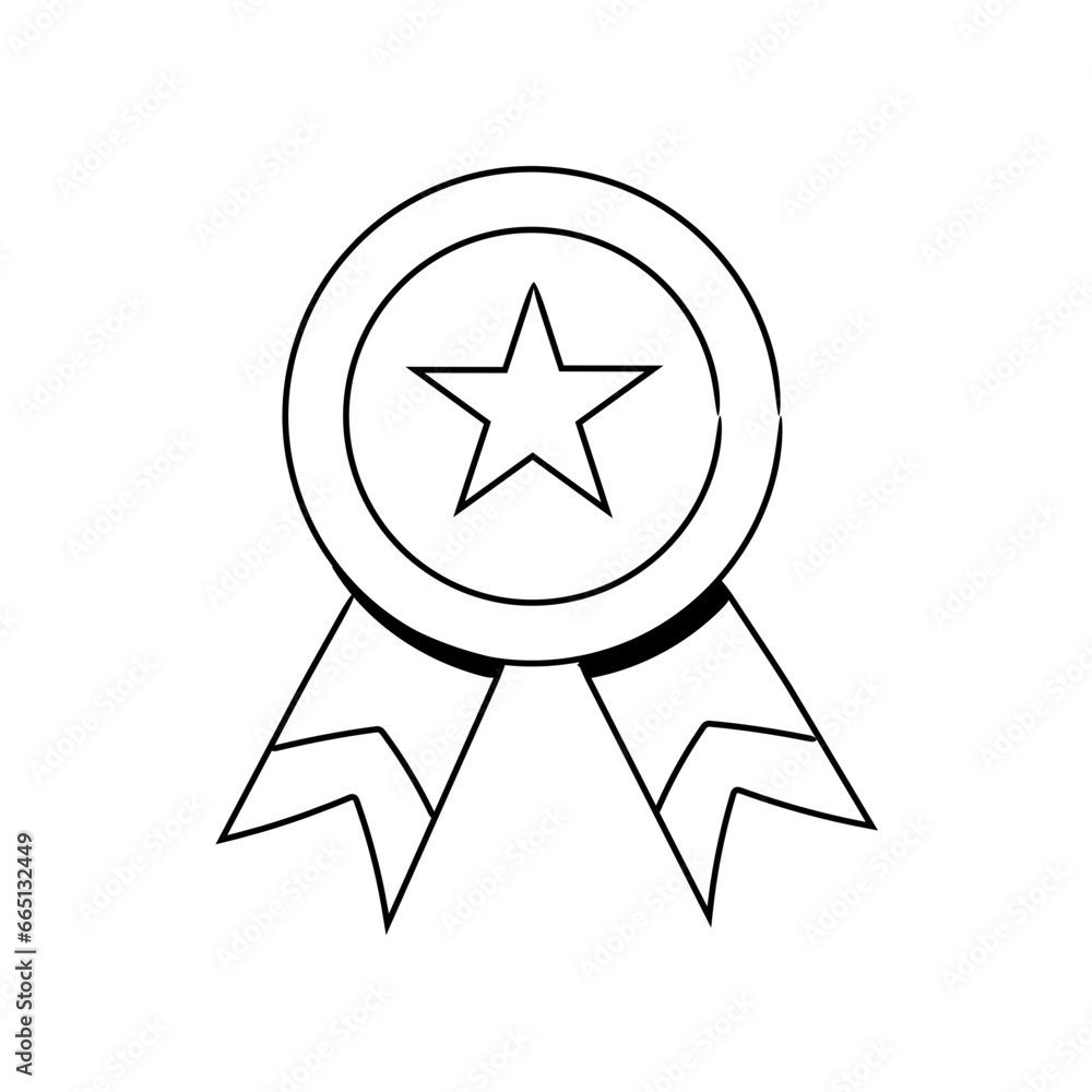 Achievement Award Handdrawn Icon Achievement Award Handdrawn Icon