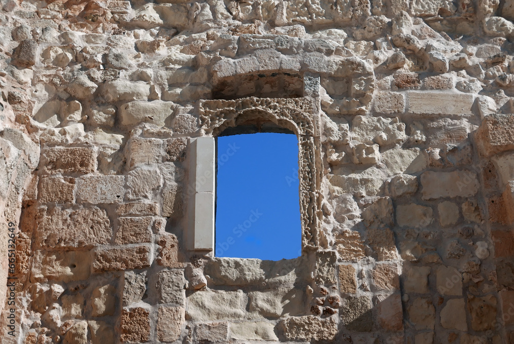 ancient wall in Otranto, Italian town on adriatic sea