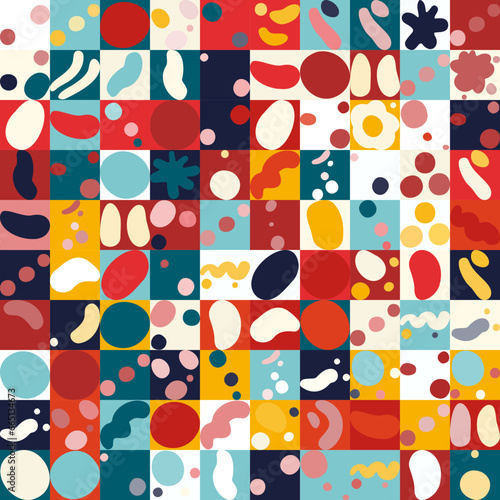 seamless pattern with organic shapes