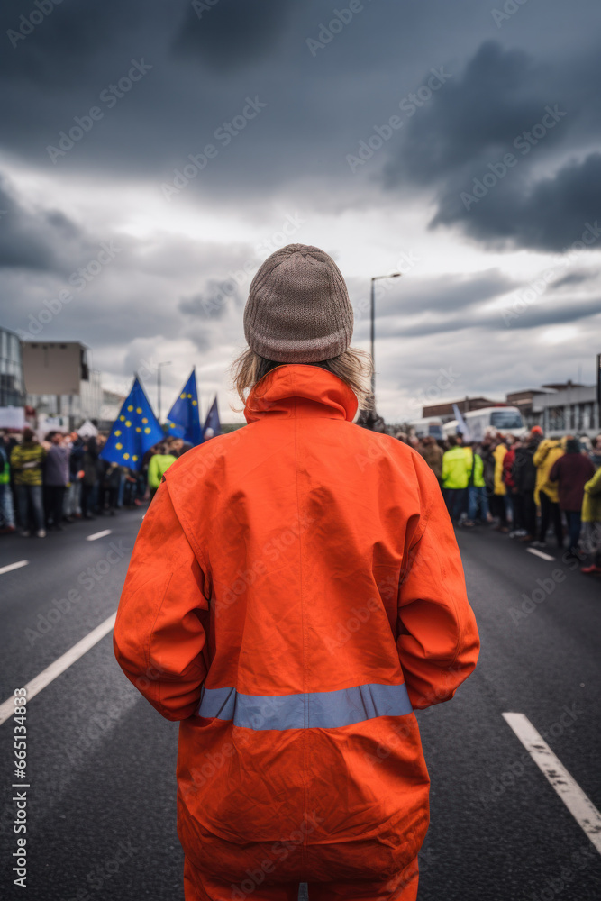 Climate eco-activists protest in Europe by blocking roads and highway exits Climate eco-activists protest in Europe by blocking roads and highway exits