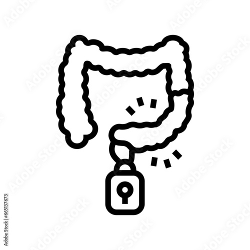 constipation treatment line icon vector. constipation treatment sign. isolated contour symbol black illustration