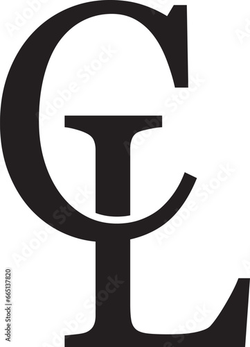 CL letter modern logo design