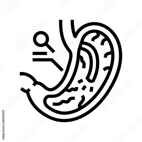 gastroscopy procedure gastroenterologist line icon vector. gastroscopy procedure gastroenterologist sign. isolated contour symbol black illustration