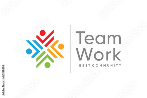 Community design element icon vector with modern creative and abstract concept