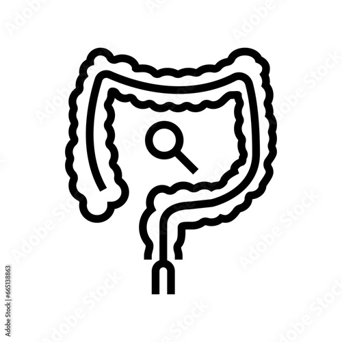 colonoscopy examination line icon vector. colonoscopy examination sign. isolated contour symbol black illustration