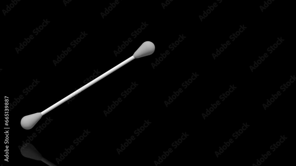 Cotton Bud turns on itself - loop animation Cotton Bud turns on itself - loop animation