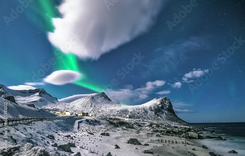 winter landscape with snow