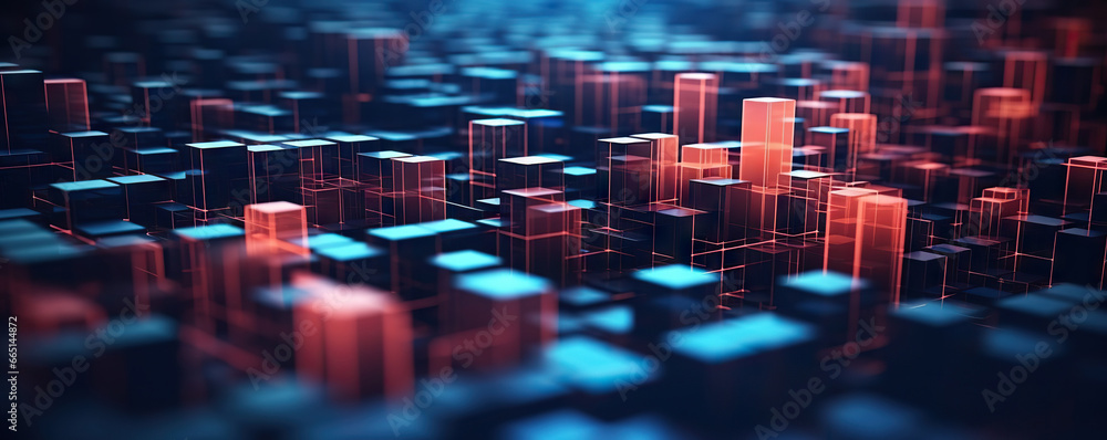 Fototapeta premium Digital technology concept, abstract background