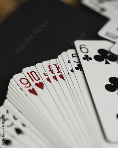 playing cards on a table
