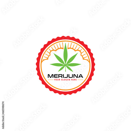 marijuana cbd store logo design vector