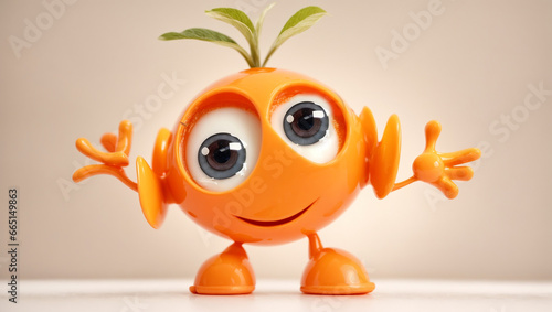 cute cartoon orange