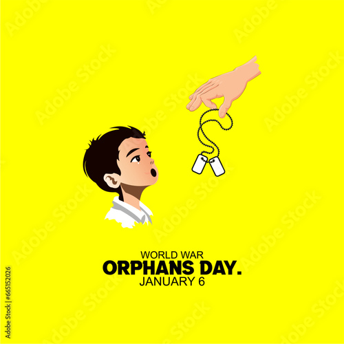 Vector illustration of World War Orphans Day