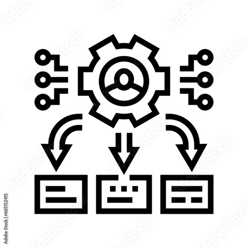 decision support analyst line icon vector. decision support analyst sign. isolated contour symbol black illustration