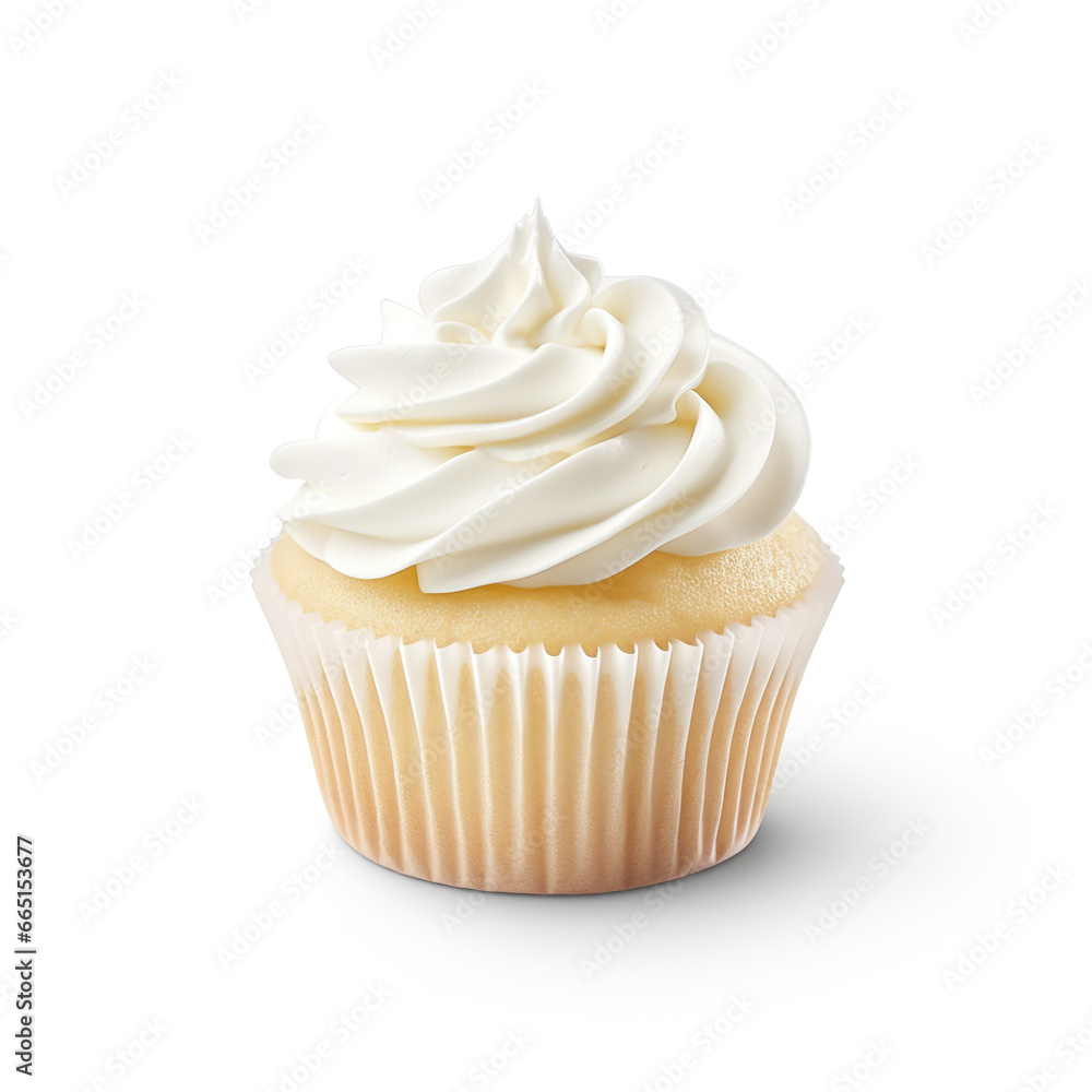 Vanilla cupcake with vanilla frosting buttercream Vanilla cupcake with vanilla frosting buttercream