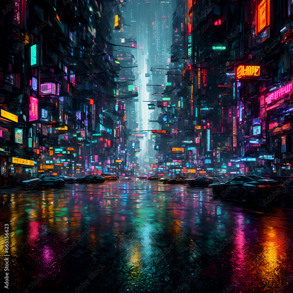 Cyber City at Night