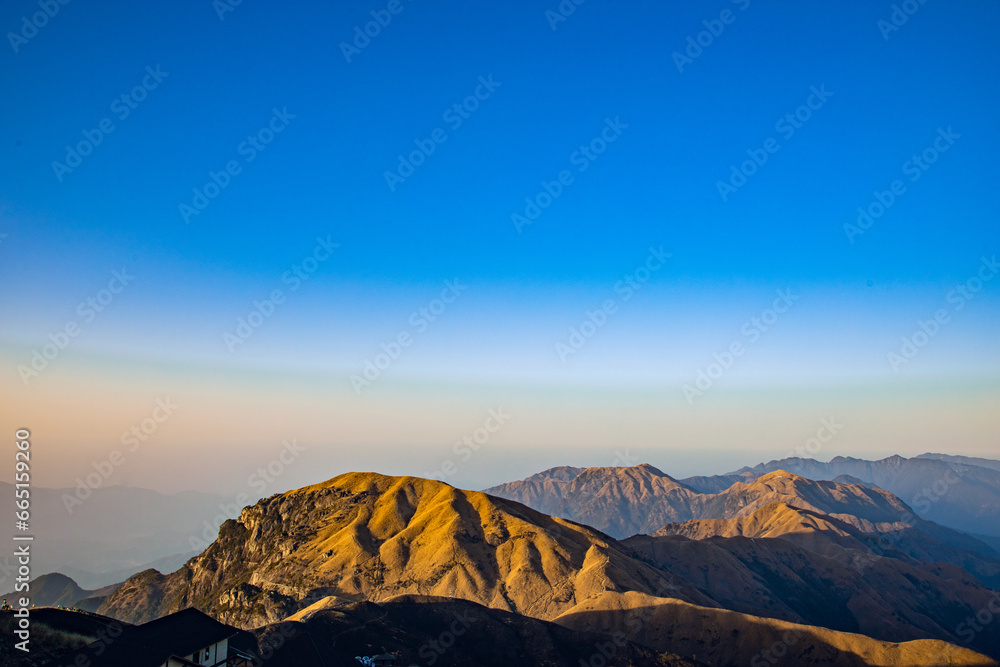 Wugong Mountain, Pingxiang City, Jiangxi Province - sea of clouds and mountain scenery at sunset