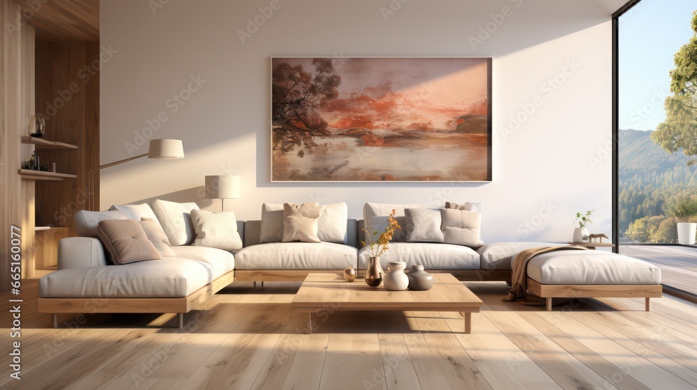 Fototapeta premium Contemporary living room interior
