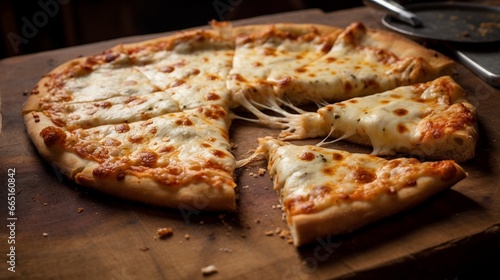 A St. Louis-style pizza with a thin, crispy crust and the unique blend of Provel cheese, cut into perfect squares.