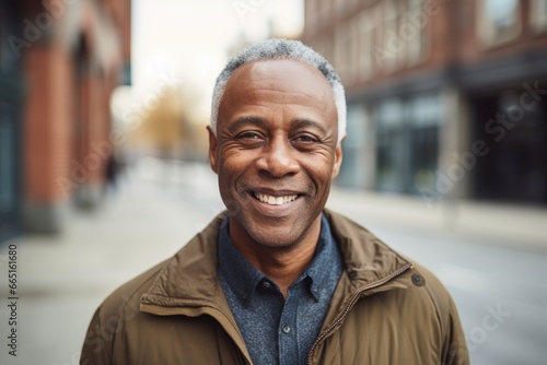 Portrait of a smiling senior man in the city © NikoG