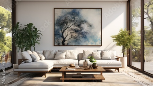 Contemporary living room interior