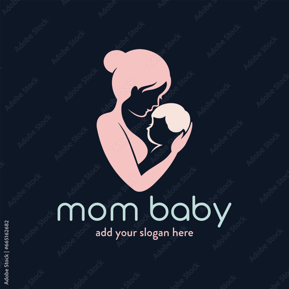 mom baby care logo design vector mom baby care logo design vector