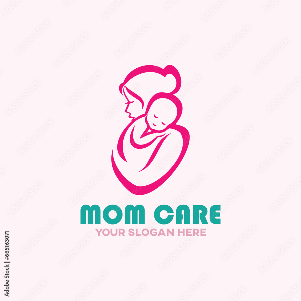 mom baby care logo design vector mom baby care logo design vector