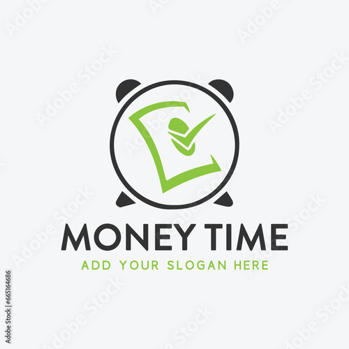 investment money time logo design vector