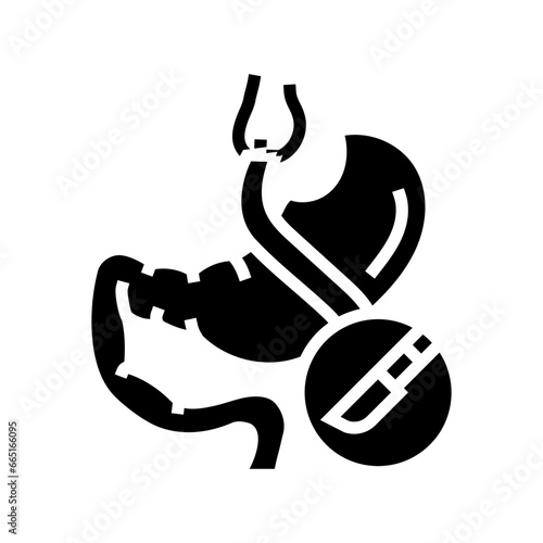 gastric bypass gastroenterologist glyph icon vector. gastric bypass gastroenterologist sign. isolated symbol illustration