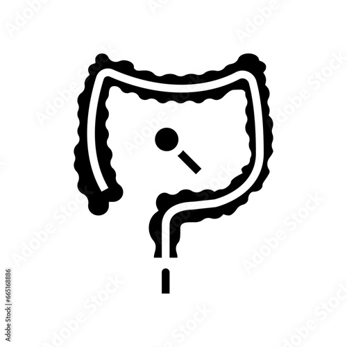 colonoscopy examination glyph icon vector. colonoscopy examination sign. isolated symbol illustration