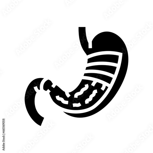 stomach anatomy gastroenterologist glyph icon vector. stomach anatomy gastroenterologist sign. isolated symbol illustration