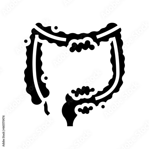 crohn disease gastroenterologist glyph icon vector. crohn disease gastroenterologist sign. isolated symbol illustration