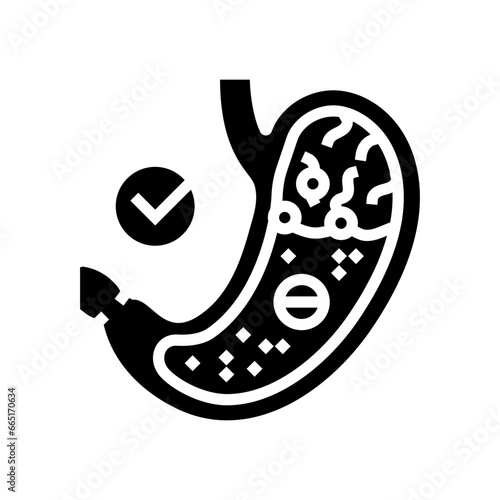 gastric ulcer gastroenterologist glyph icon vector. gastric ulcer gastroenterologist sign. isolated symbol illustration