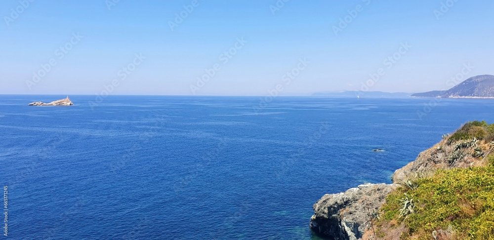 View of the Scoglietto of Portoferraio from the sea.