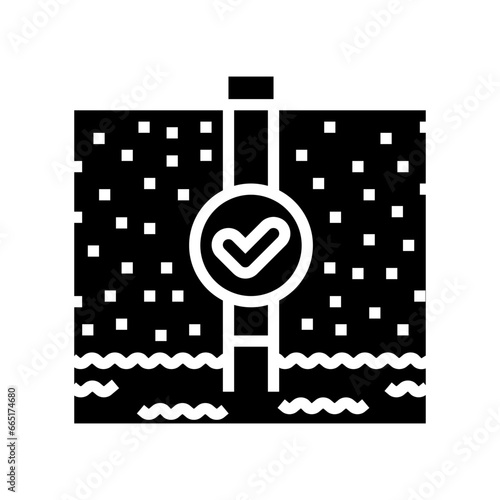 contaminant detection hydrogeologist glyph icon vector. contaminant detection hydrogeologist sign. isolated symbol illustration